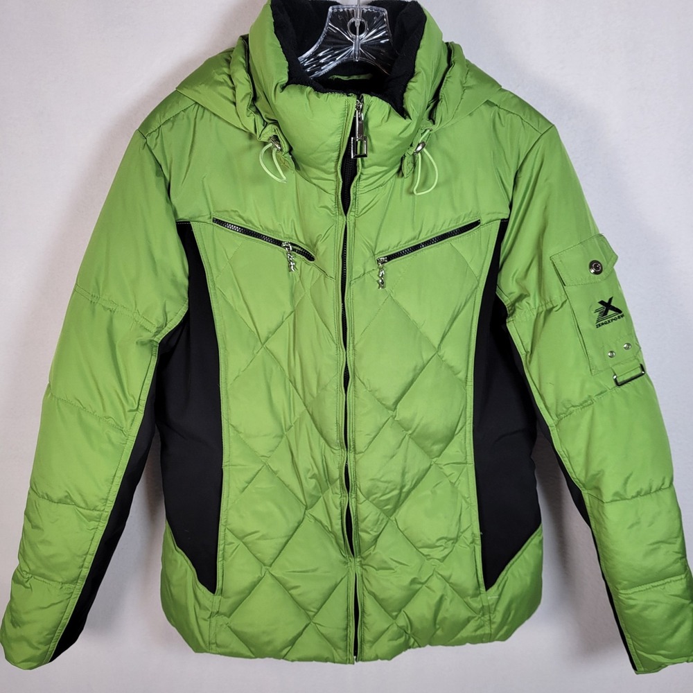 ZeroXposur Woman's‎ Insulated Winter/Ski Jacket. Hooded, Lime Green, Size Large